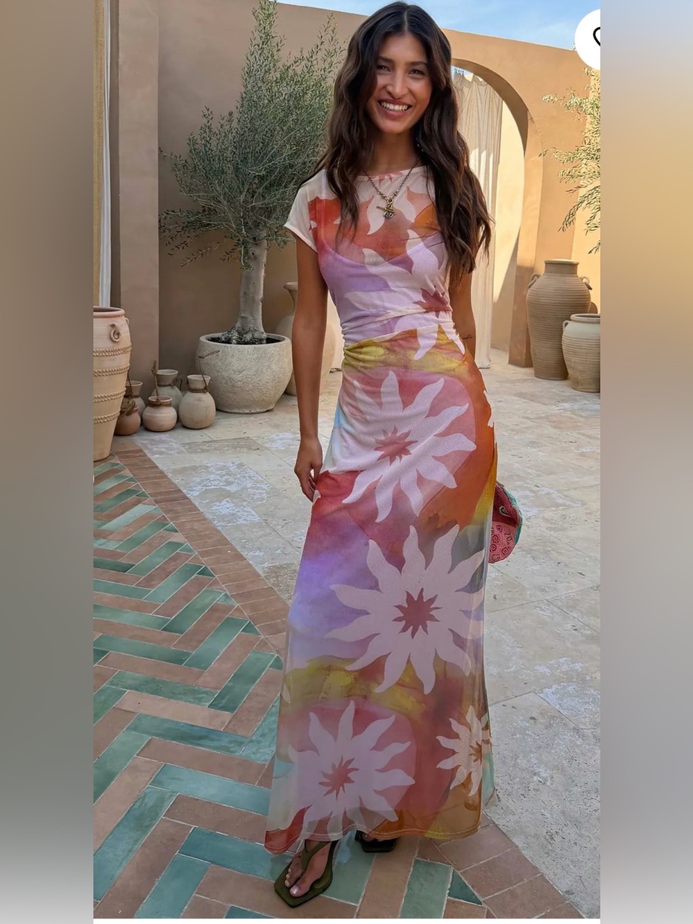 Abstract Soleil Luna Mesh Dress
